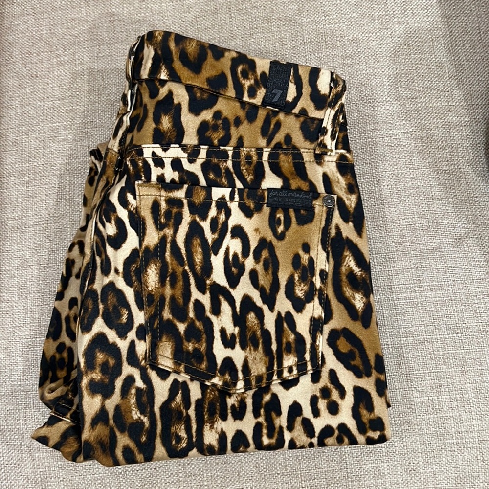 7 For All Man Kind Animal Print wore once